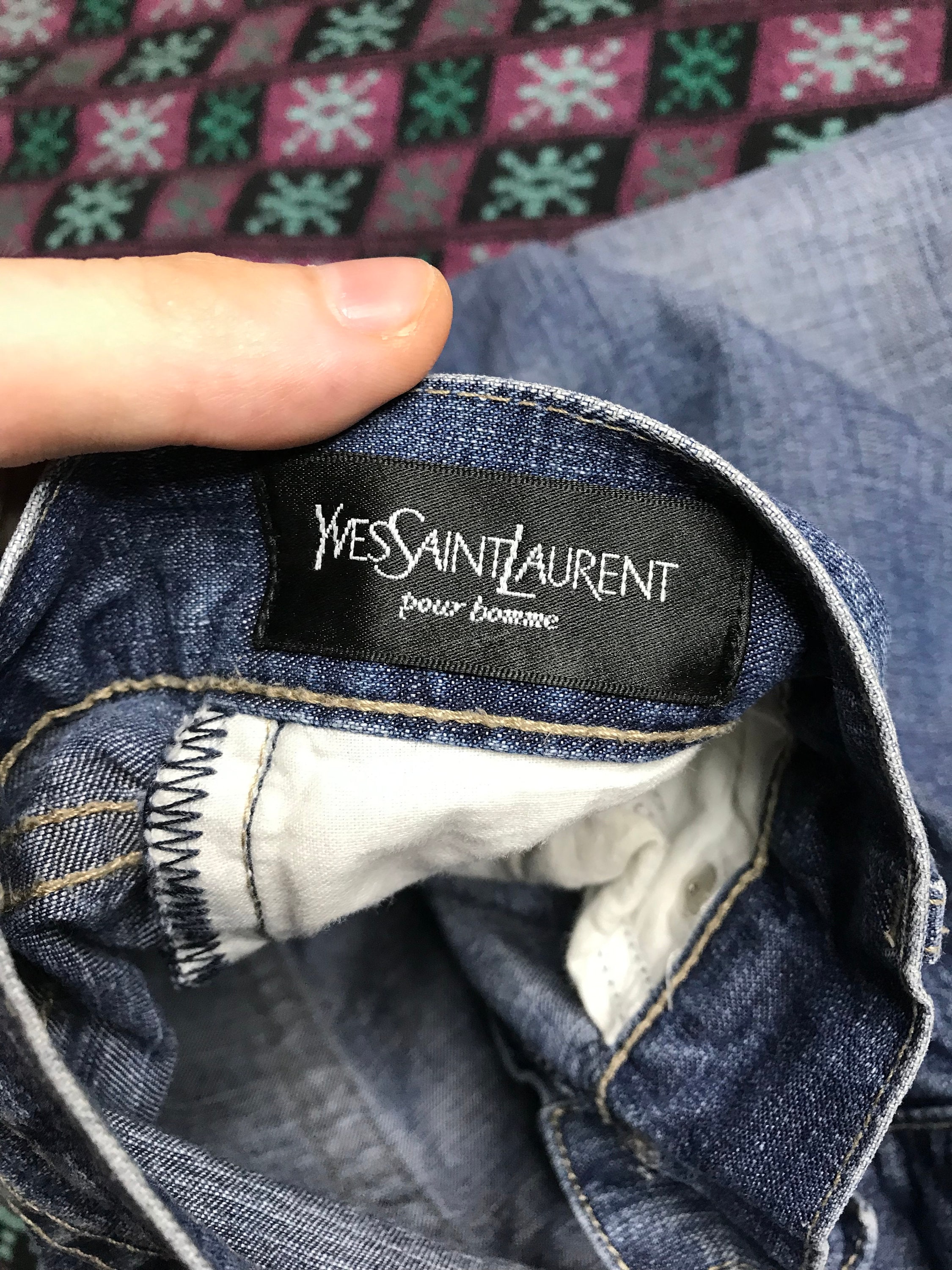 80s 90s Vintage Men's YVES SAINT LAURENT Jeans Navy Blue 80s 90s Vintage Men's YVES SAINT LAURENT Jeans Navy Blue