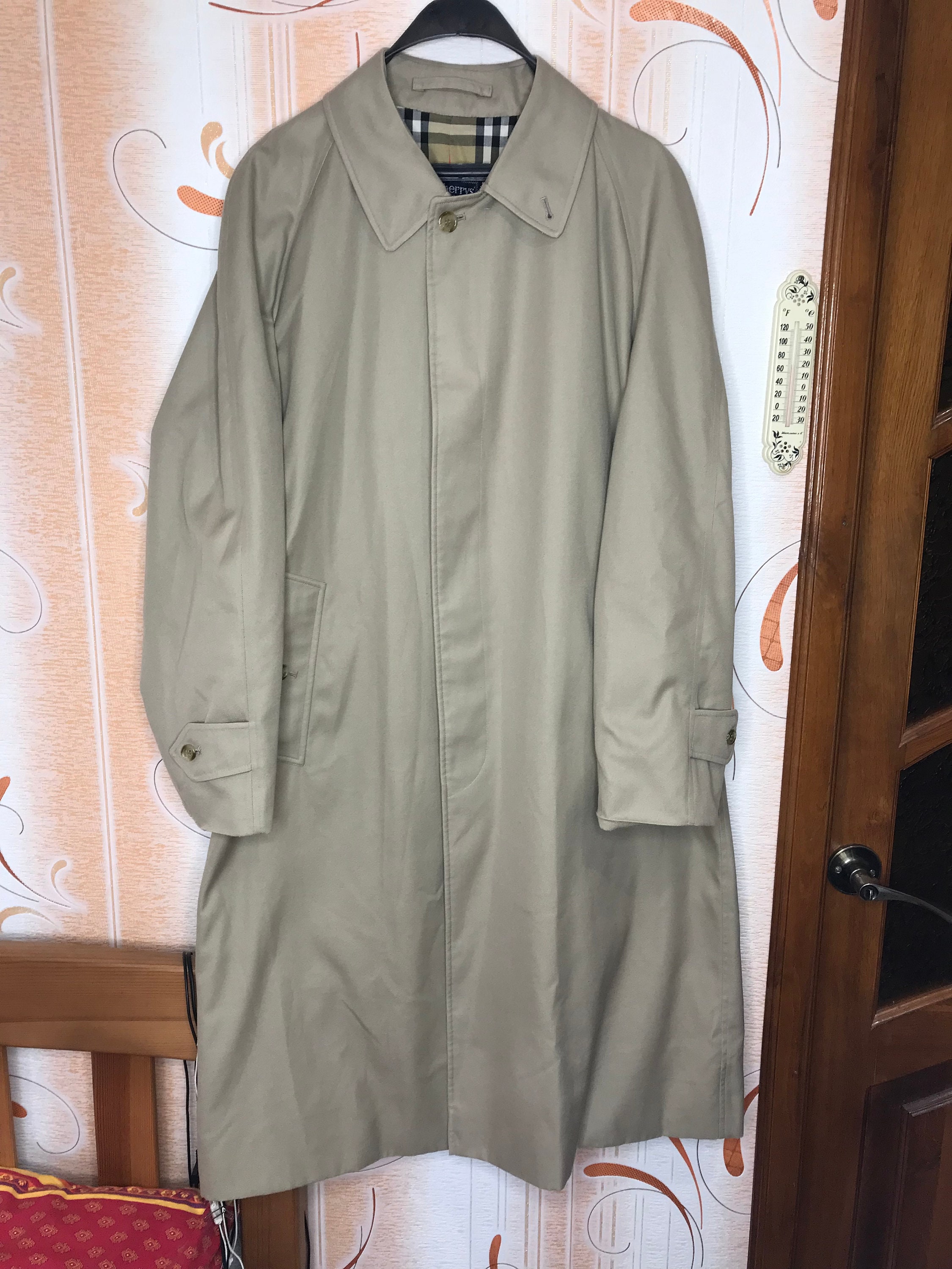 Vintage Burberrys Nova Check Trench Coat 90s Size 48 - Etsy
