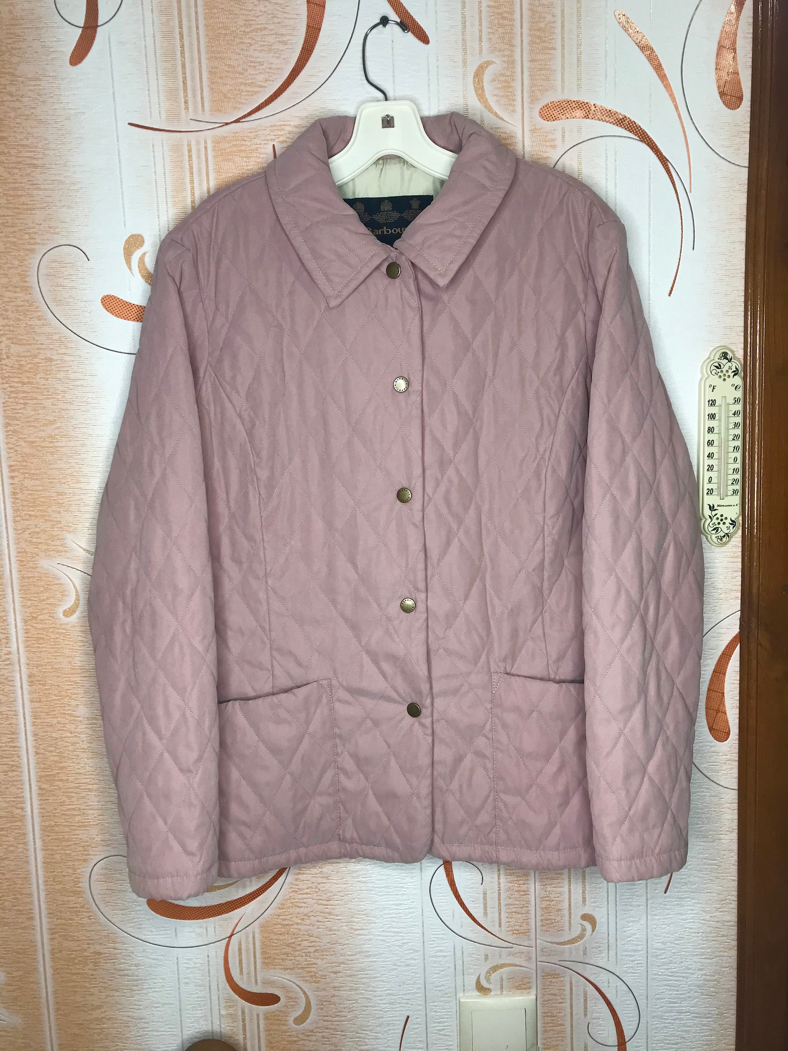 Women's BARBOUR Light Pink Shaped Microfibre Quilt Jacket Etsy