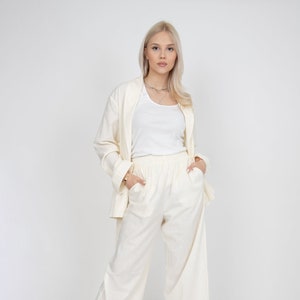 Casual Linen Pants/Linen Summer Pants/Loose Linen Pants/Linen Palazzo Pants/Flowy Pants/Relaxed Linen Trousers/Flax Pants/Eco Pants/FC1174 image 1