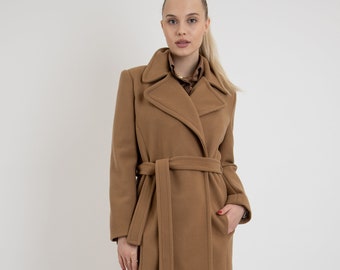 Winter Classic Coat/Wool Coat/Cashmere Coat/Warm Coat/Fashionable Coat/Winter Jacket/Slow Fashion Coat/Cashmere Jacket/FC2134