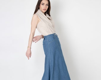 Black SkirtWomens SkirtAsymmetric SkirtPlus Size SkirtMaxi SkirtLong SkirtLoose SkirtExtravagant SkirtEco Leather SkirtYANORA