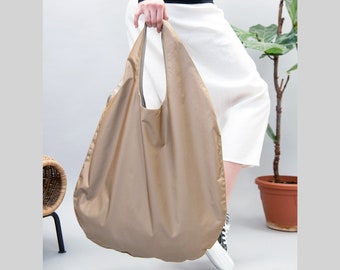 Handmade Waterproof Bag,Oversized Double Sided Bag,Soft Bag,Fashion Oversized Bag,Handmade Beige Bag,Casual Handcrafted Casual Bag FC1056