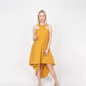 Convertible Dress/Flax Dress/Linen Caftan/Linen Wedding Dress/Sleeveless Linen Dress/Kaftan Maxi Dress/Linen Summer Dress/Linen Robe/FC1139
