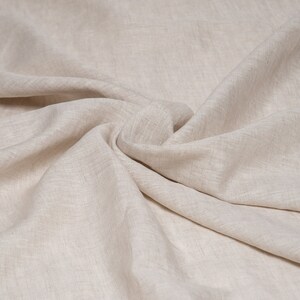Natural Linen Fabric by Meter, Organic Linen Fabric, Vegan Natural Linen, Zero Waste Sustainable Fabric 210gr/m2