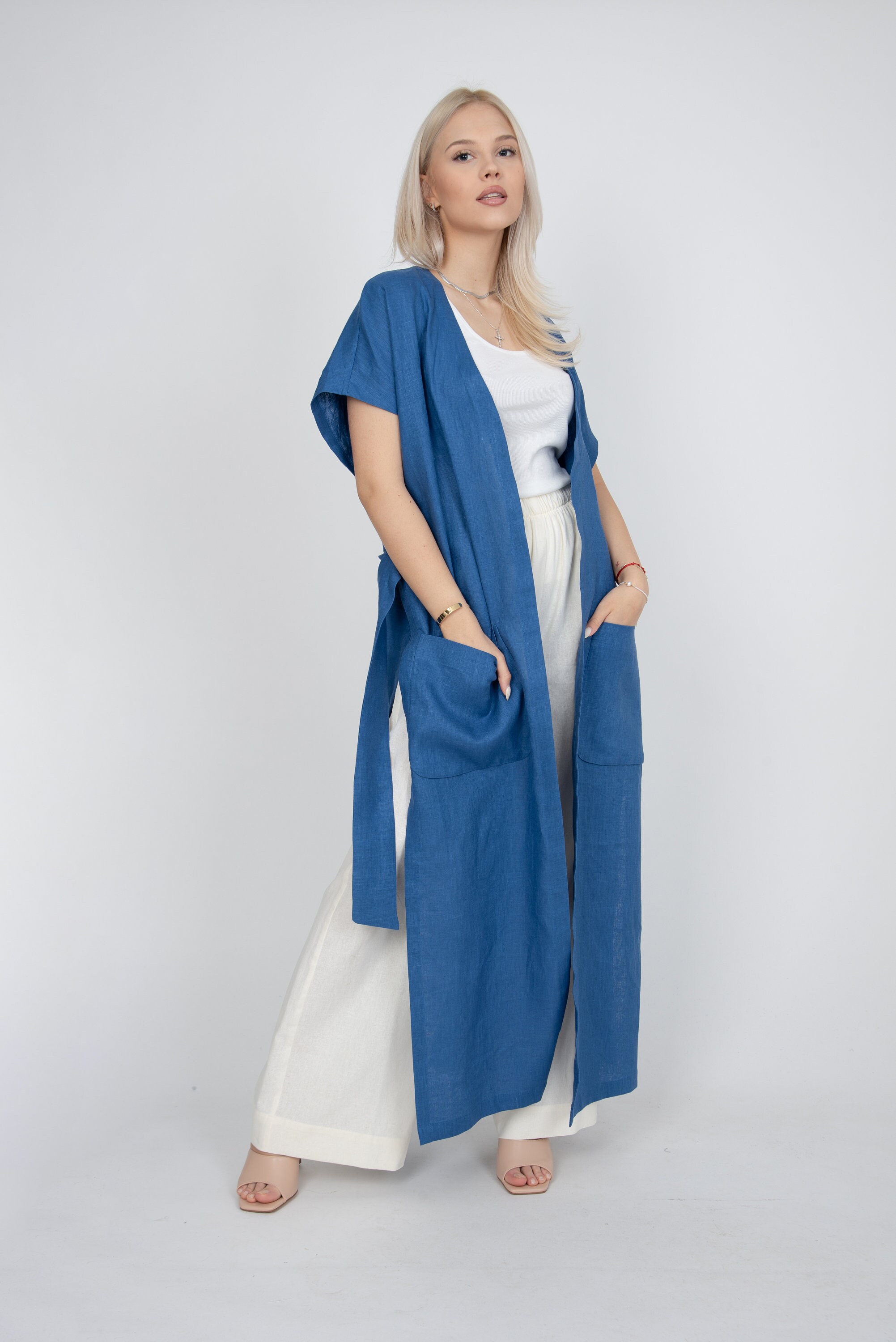 Long Linen Vest/Slow Fashion/Linen Vest Women/Oversized Linen Etsy.de