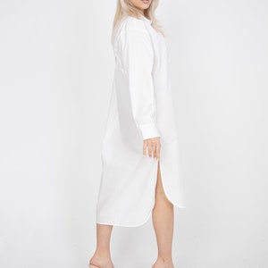 Oversized Shirt Dress/Cute White Dress/Cotton Shirt Dress/Oversized White Shirt/Beach Dress/Long Shirt Dress/Summer Shirt Dress/FC1188 image 3