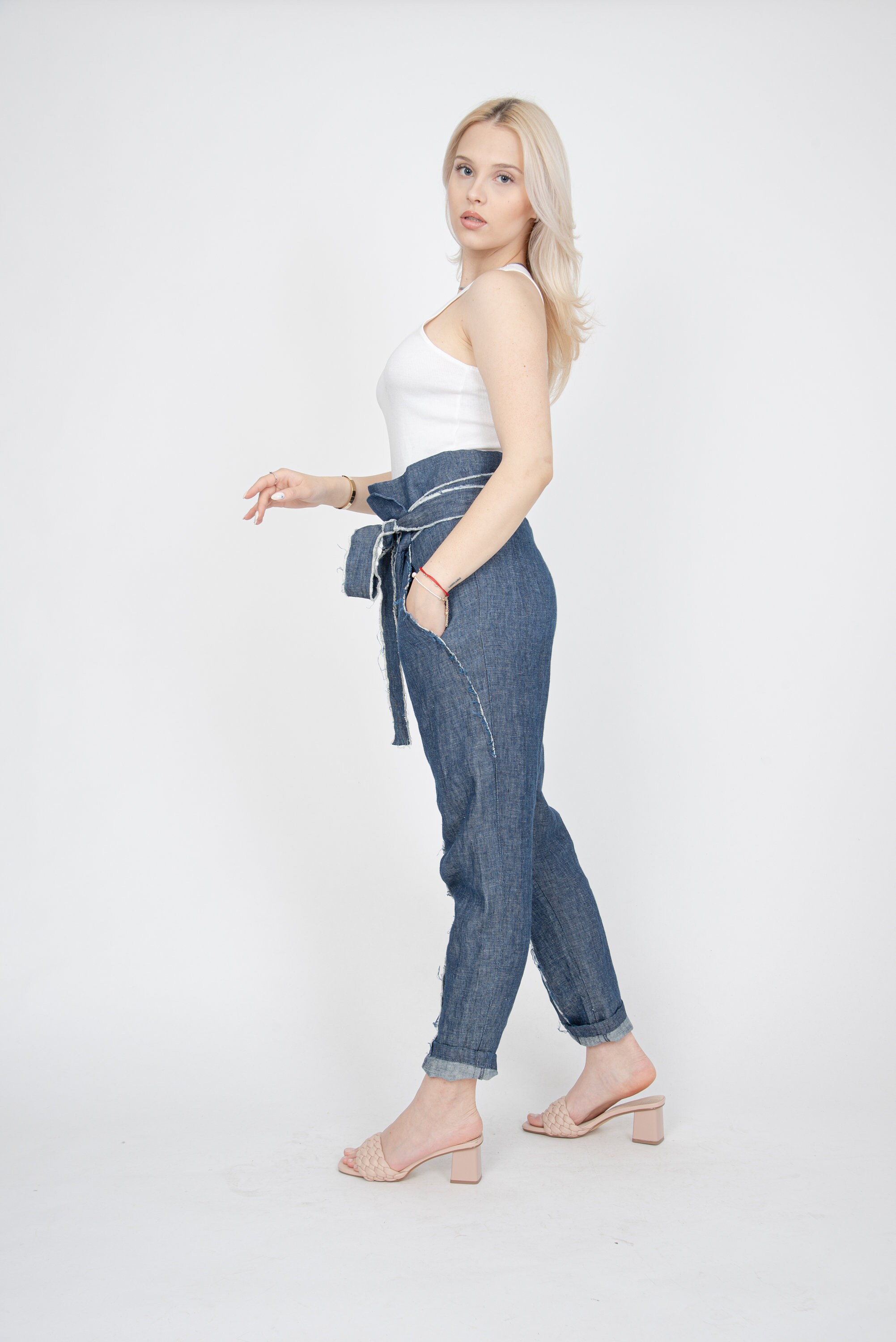 Denim Harem Pants/harem Jeans/denim Dropped Crotch Pants/skinny Jeans ...