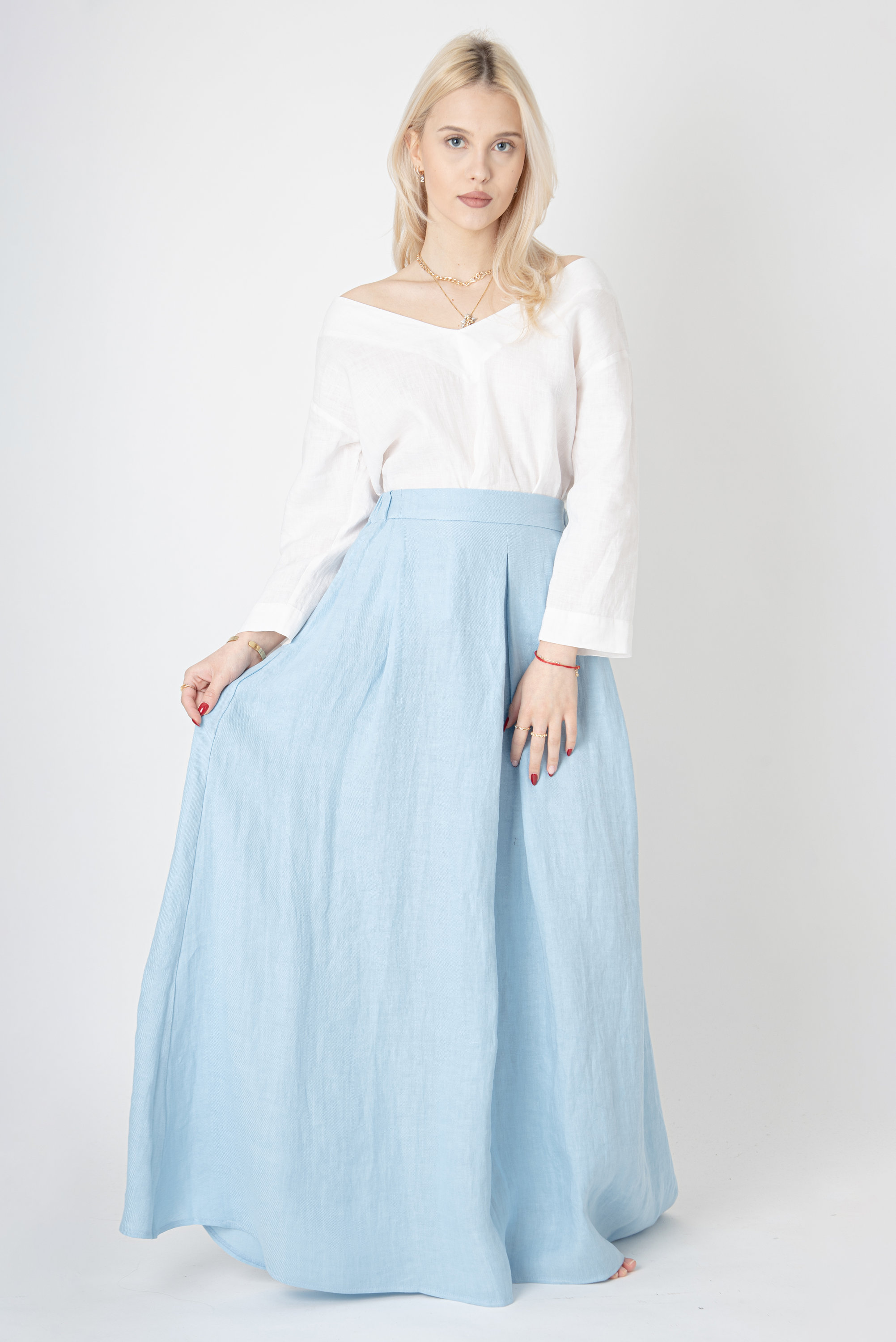 Aveline Maxi Skirt - Enchanted Blue main image 1