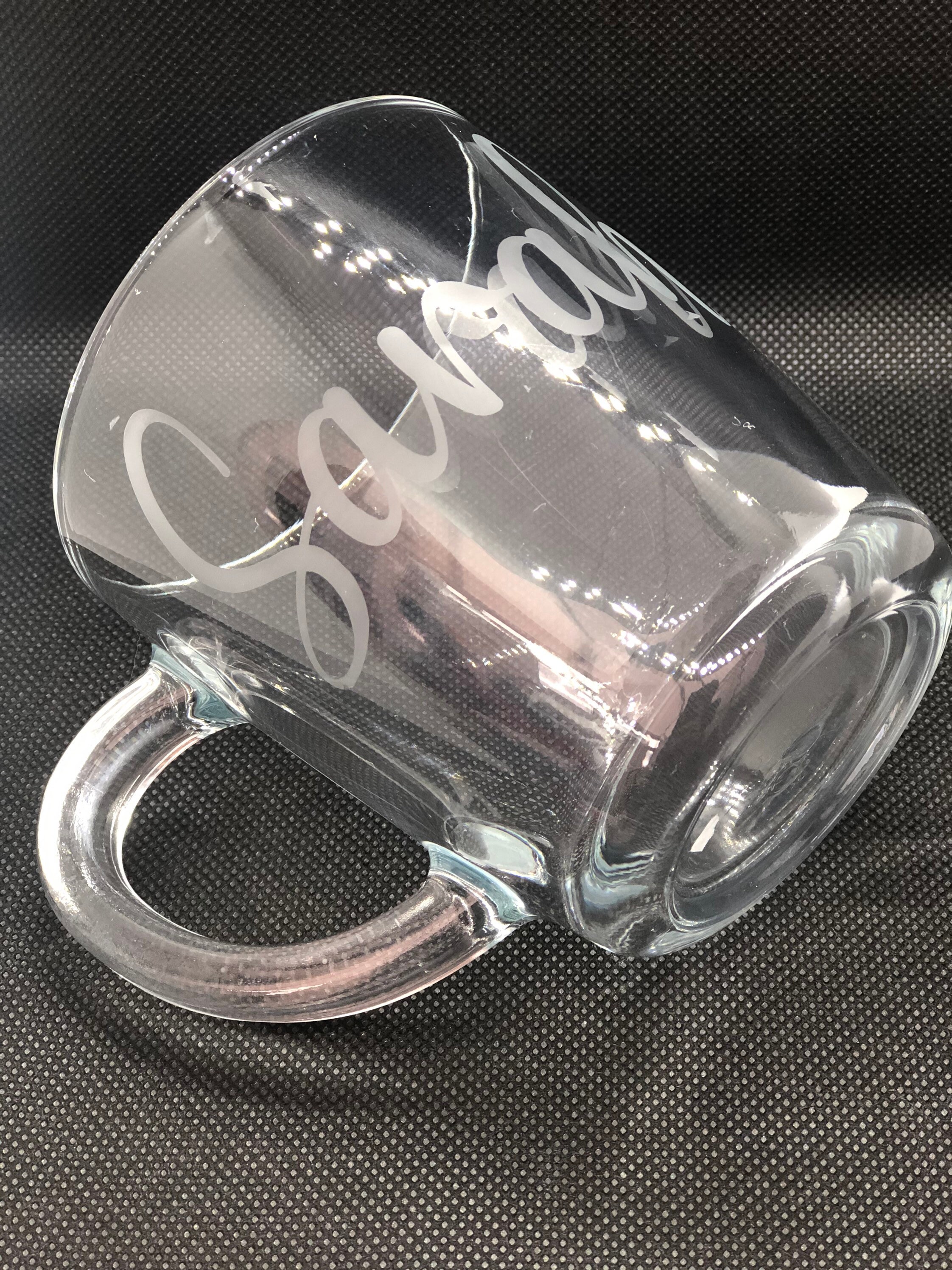 Etched Glass Mugs Etsy UK