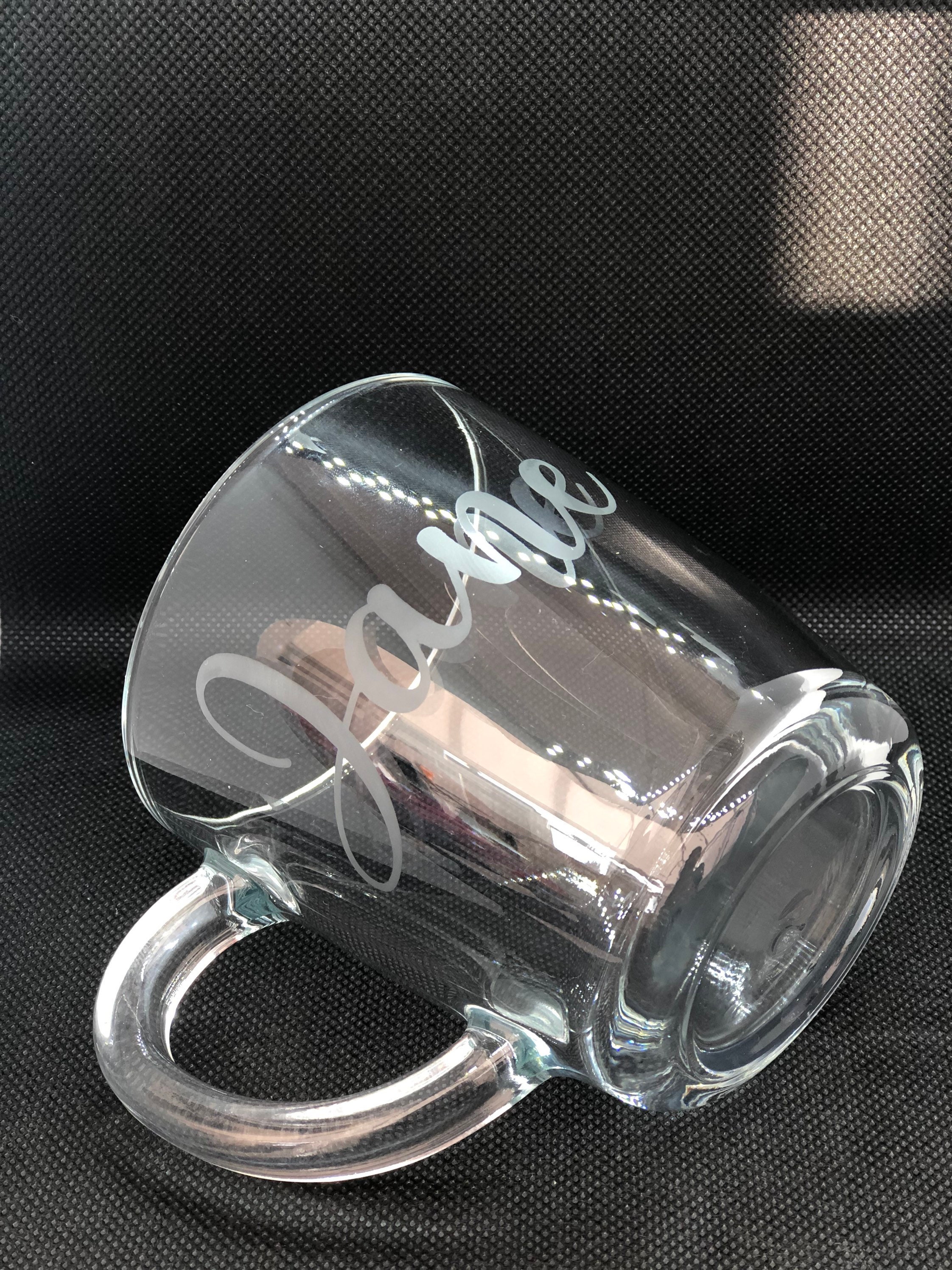 Etched Glass Mugs Etsy UK
