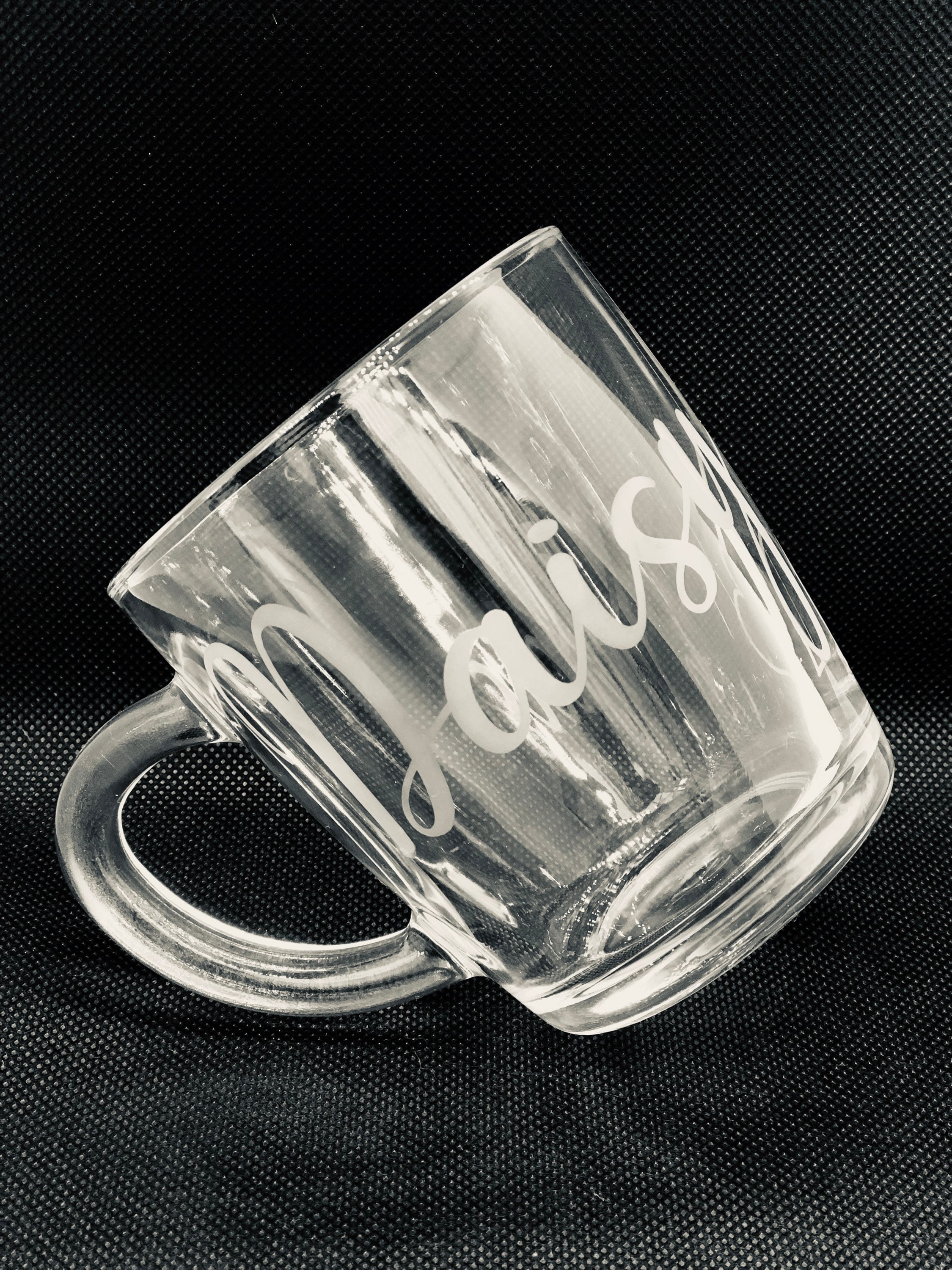 Etched Glass Mugs Etsy UK