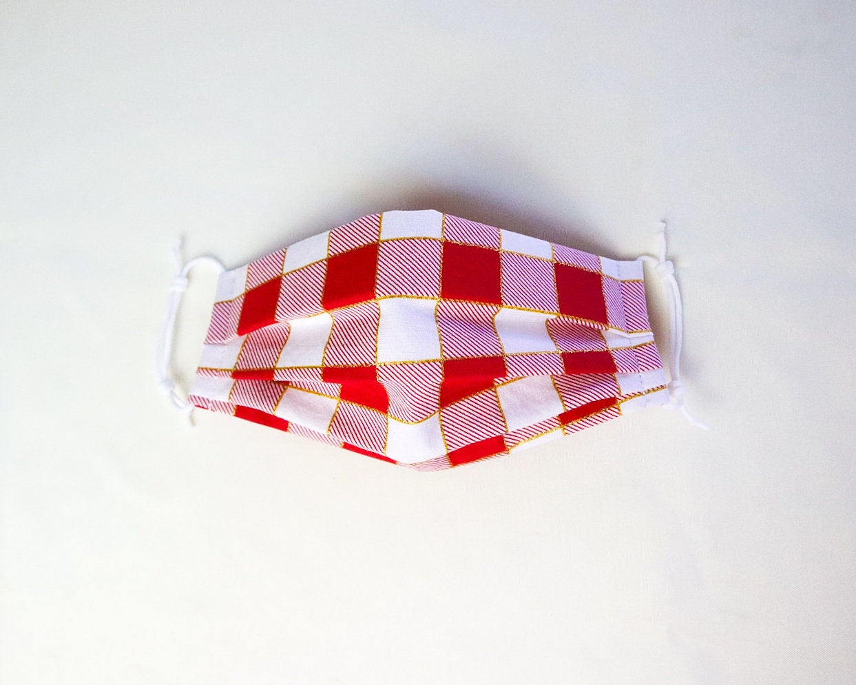 Holiday Face Masks in Plaid and Holly Print Women's Etsy