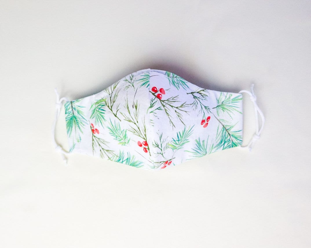 Holiday Face Masks in Plaid and Holly Print Women's Etsy