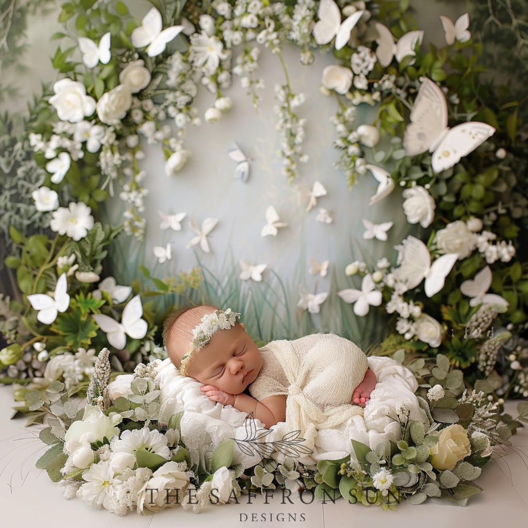 Newborn Digital Backdrop, Newborn Digital Background, Spring, Floral ...