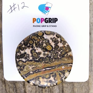 Leopard Skin Jasper Popsockets - Rocksockets - Phone Grips
