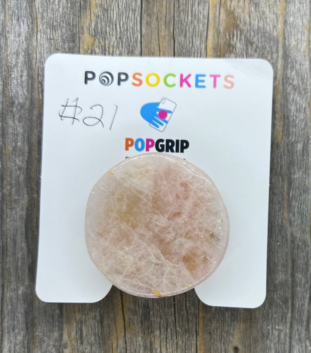 Rose Quartz Popsocket Phone Grip Kickstand Rock Socket Etsy UK