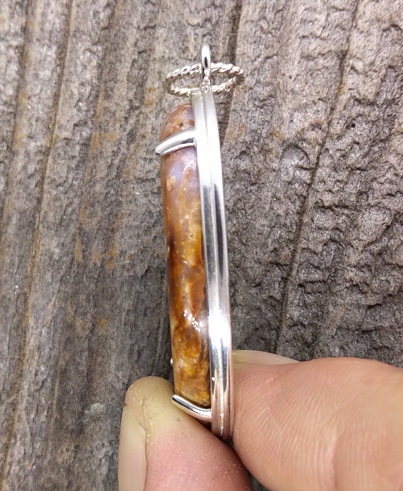 Jewelry Handmade Sterling Silver Pendant Druzy Quartz Boho New Zealand Carnelian Agate
