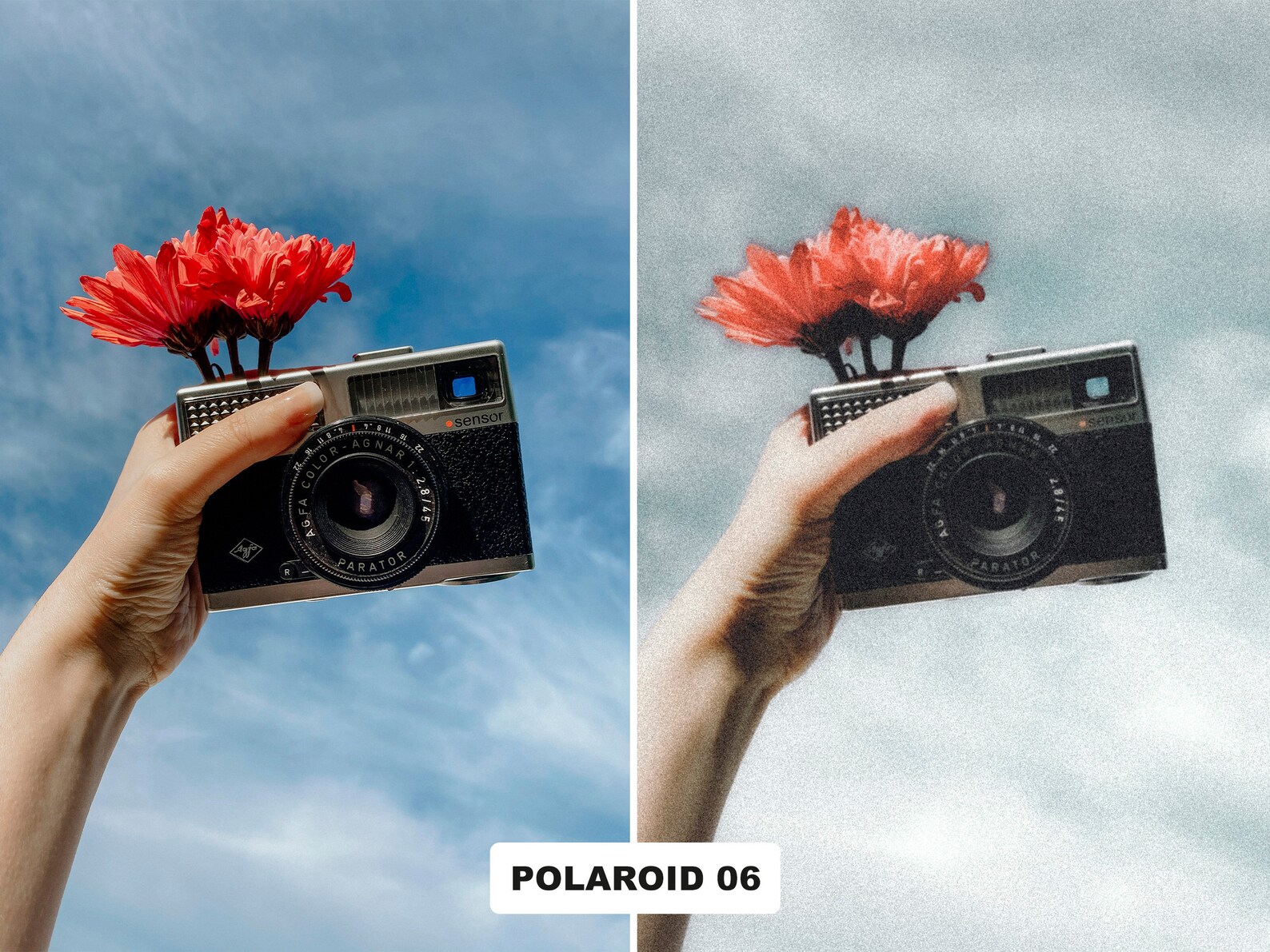 8 Polaroid Lightroom Presets Retro Analog Filter Disposable Etsy