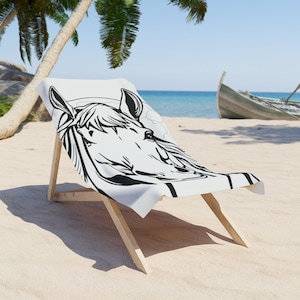 Horse Beach Towel: Equestrian Gift for Summer Vacations