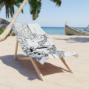 Horse Beach Towel: Polyester-Cotton Blend, Nautical Decor