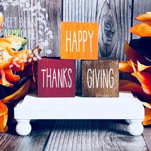 Thanksgiving Tiered Tray Decor Thanksgiving Blocks Thanksgiving Decor Fall Tiered Tray Decor Turkey Day Autumn Tier Tray Fall Blocks