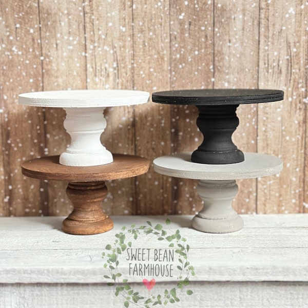 Mini Riser for Tiered Tray, Tiered Tray Decor, Mini Wood Stand, Tier Tray Accessories, Mini Pedestal, Mini Wooden Riser, Round Riser