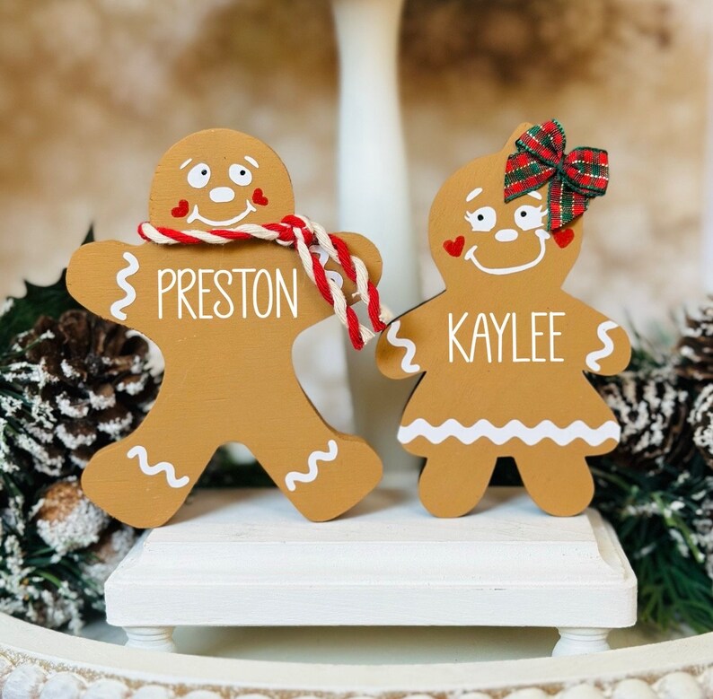 Personalized Gingerbread Christmas Decor Custom Christmas Decorations