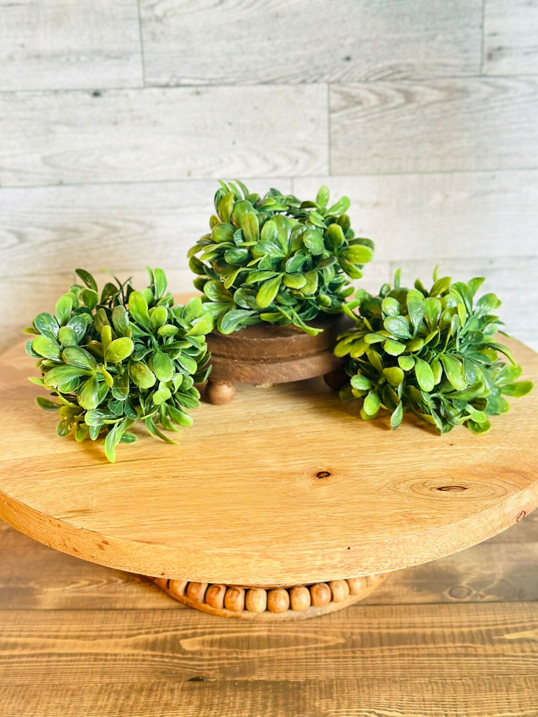 Tiered Tray Decor Greenery Spring Decor Summer Tiered Tray Greenery
