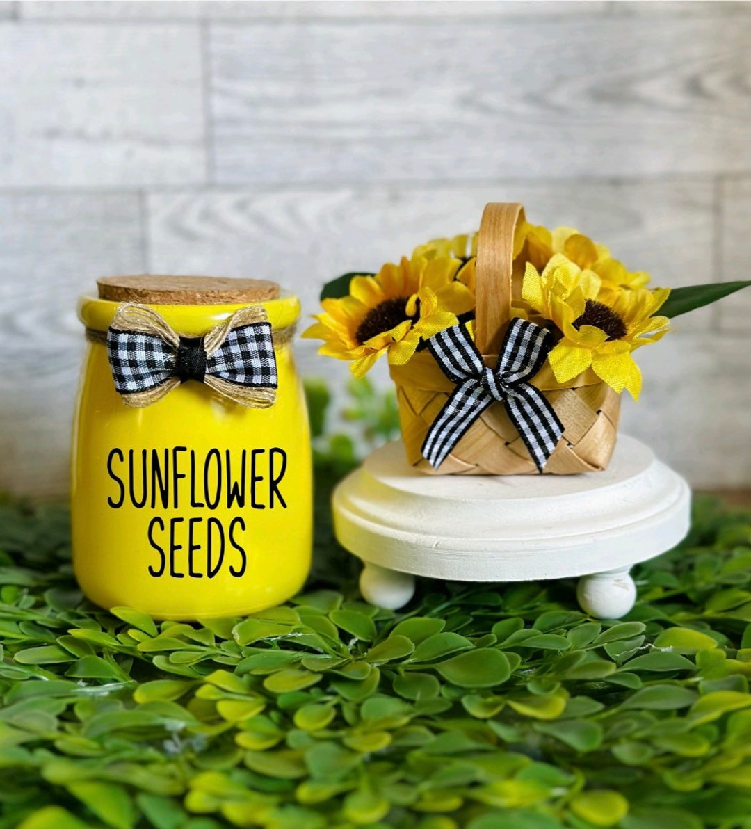 Sunflower Decor Tiered Tray Decor Sunflower Book Stack Summer Tiered