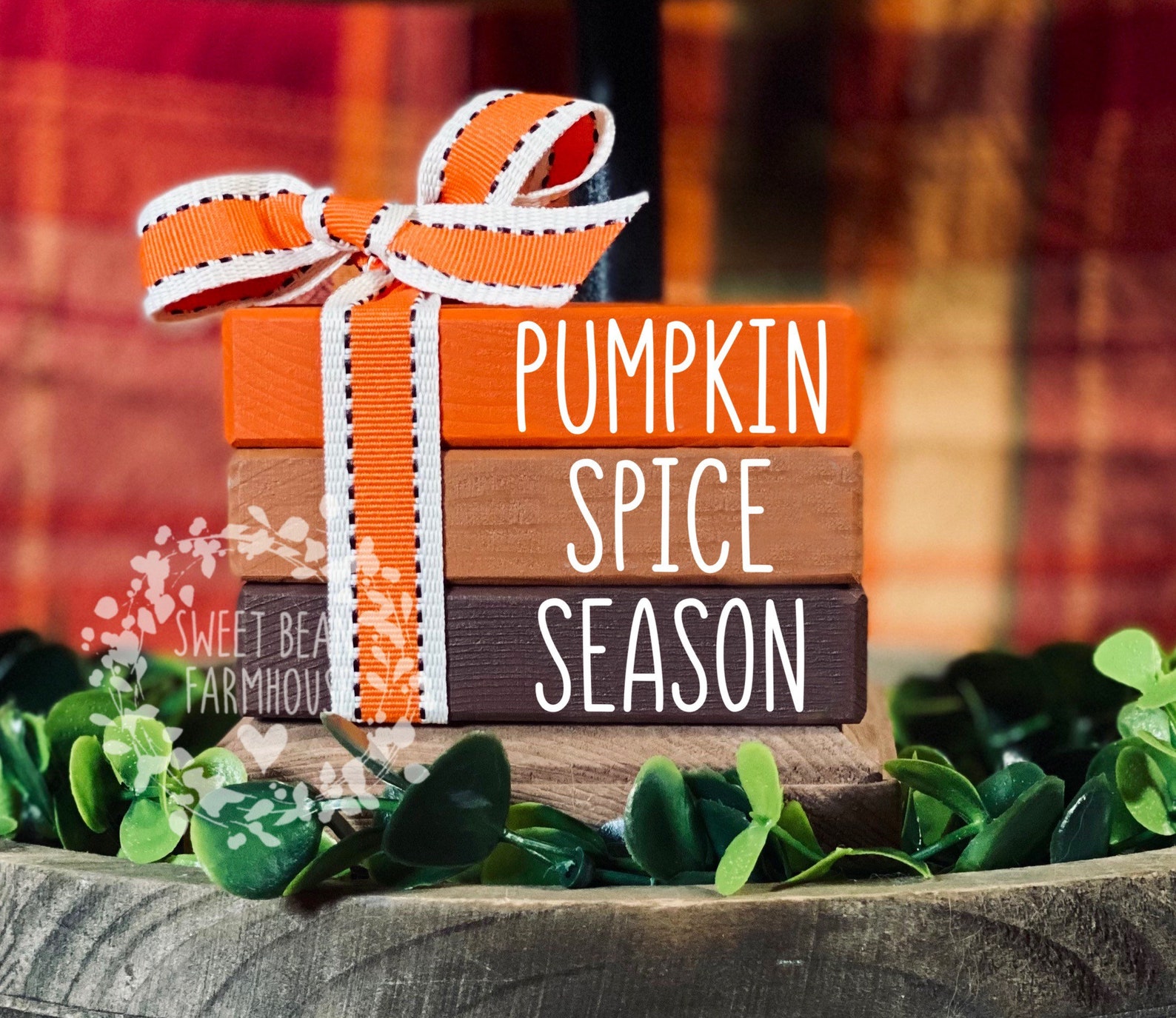 Fall Tiered Tray Decor Fall Book Stack Fall Tier Tray Decor Etsy