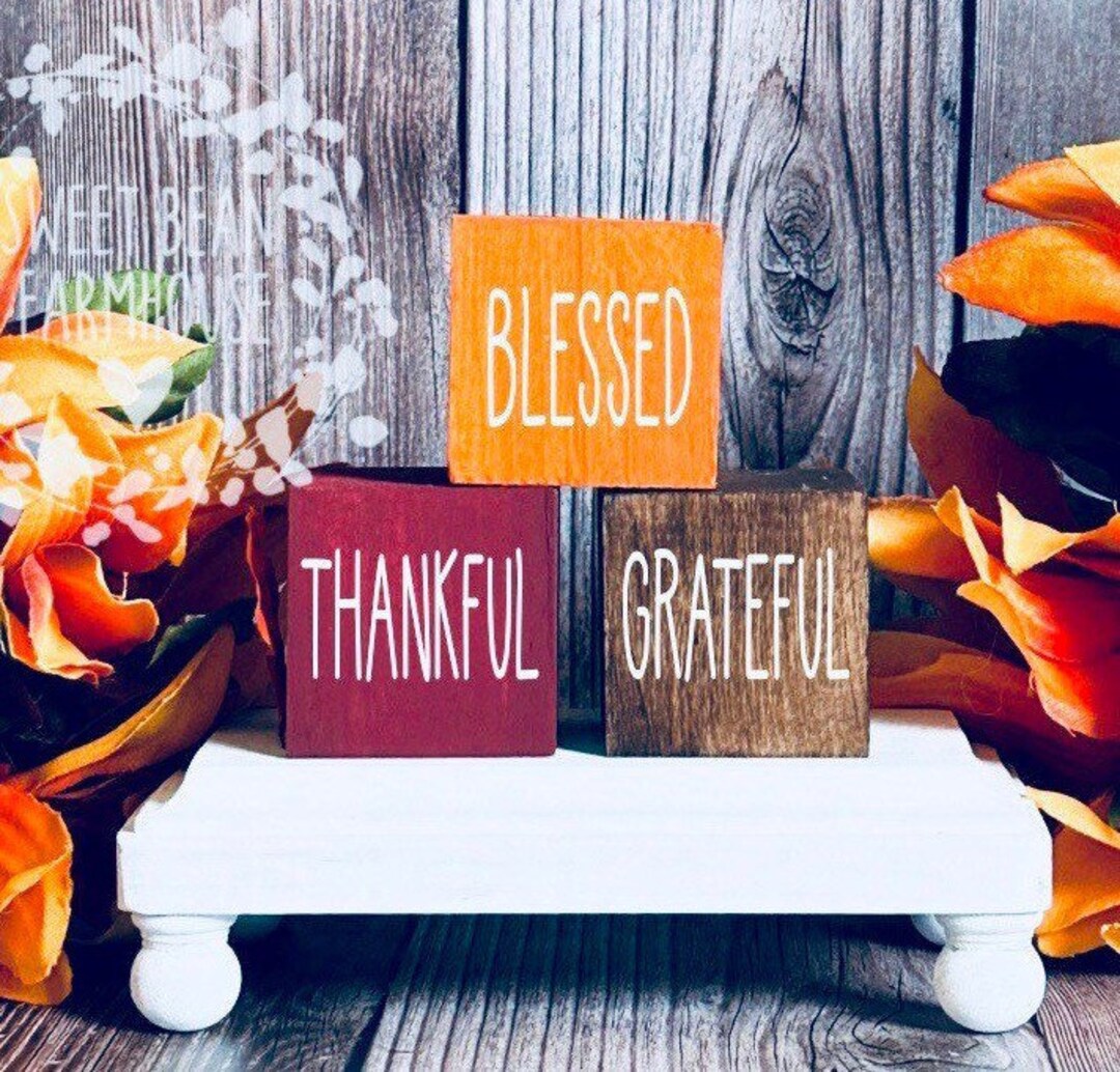Rustic Farmhouse Thankful & Blessed Wall Décor