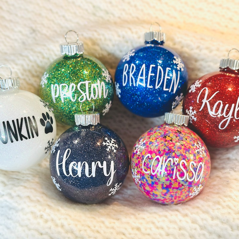 Personalized Christmas Ornaments With Names Etsy
