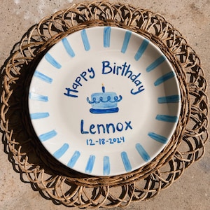 Hand Painted Birthday Plate