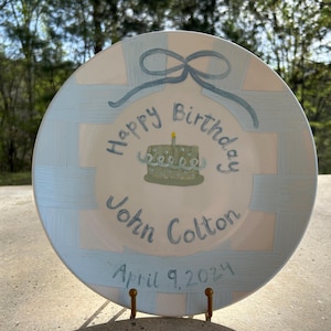 Hand Painted Birthday Plate