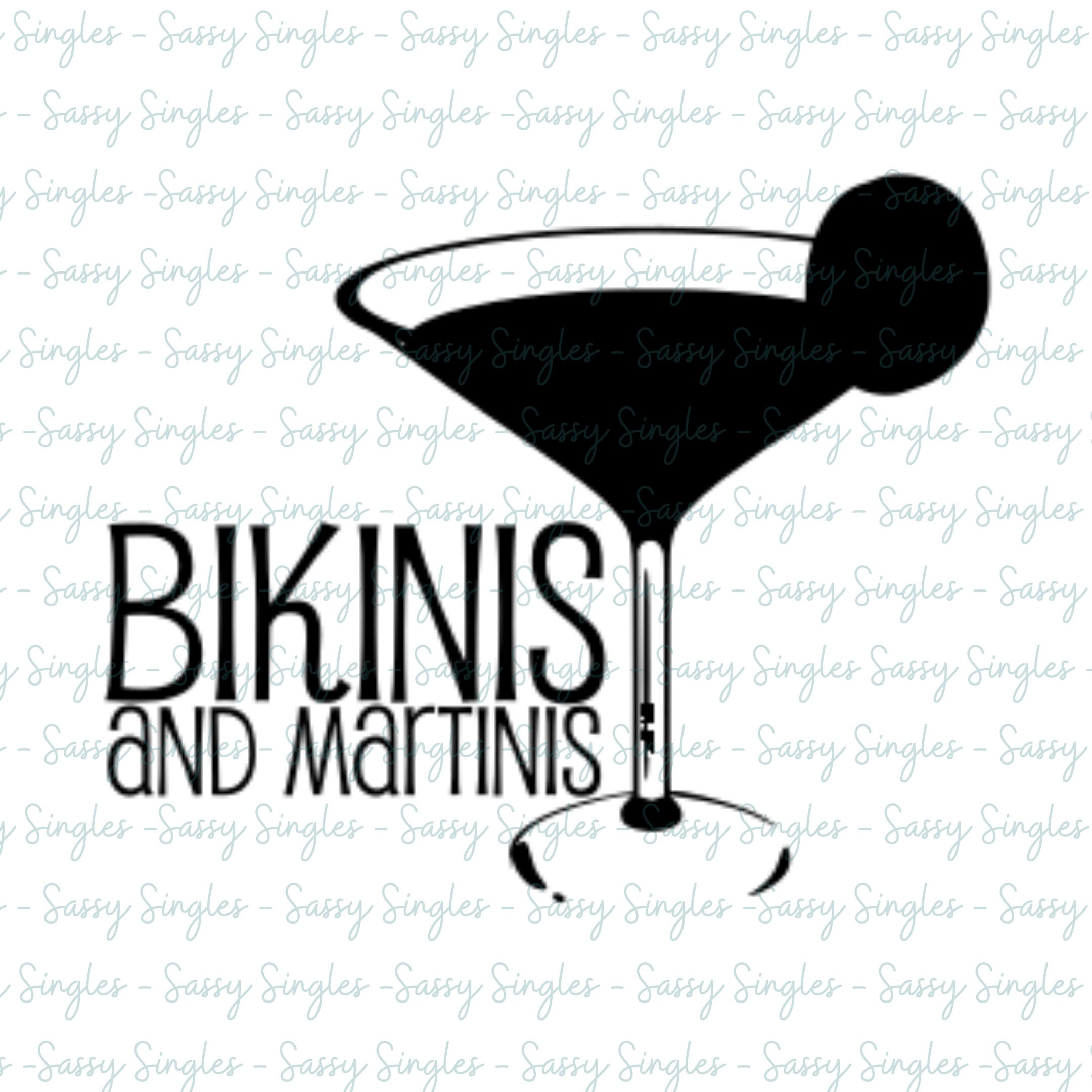 Bikinis and Martinis SVG & PNG Digital Files Etsy