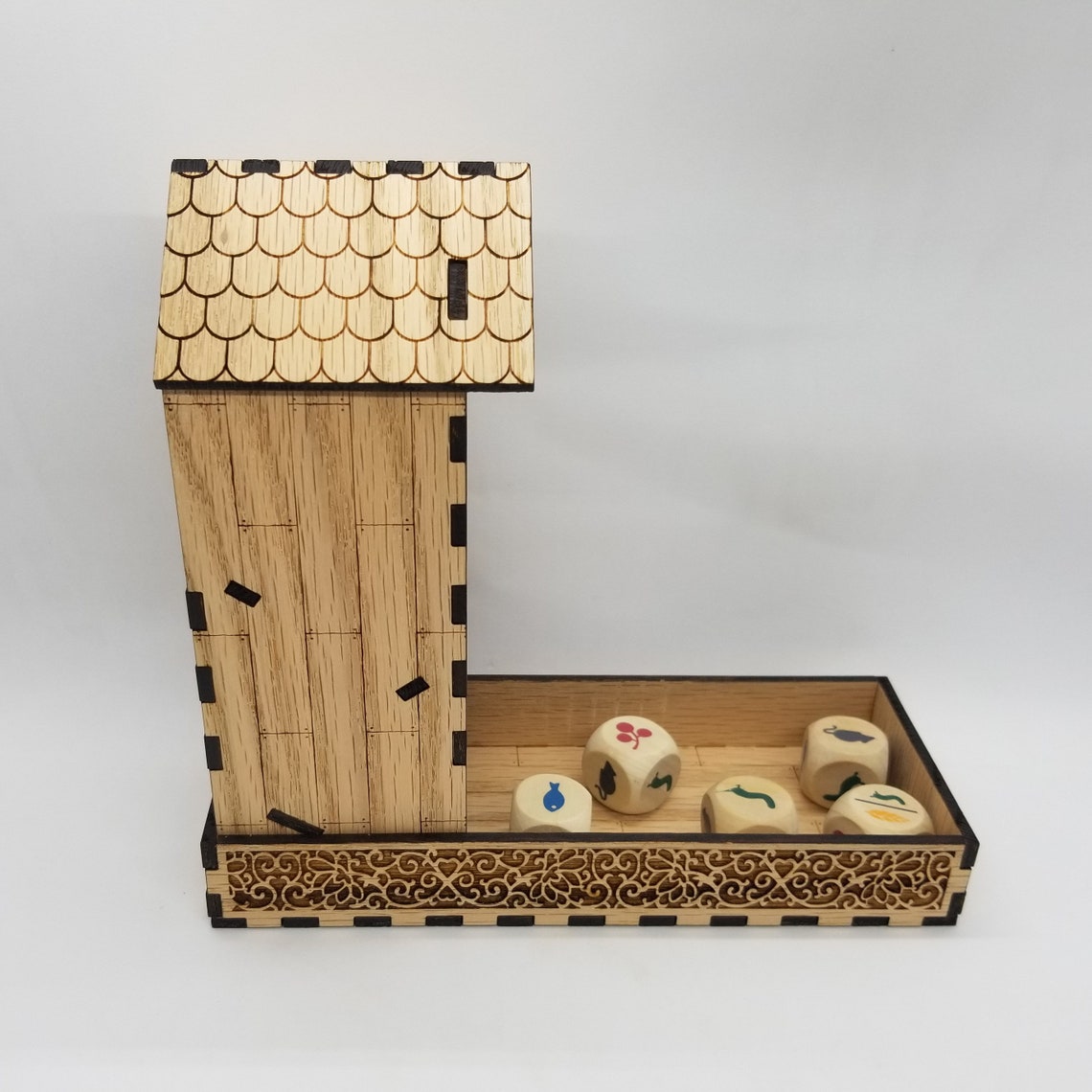 Wingspan Dice Tower Oak Pre Assembled Etsy