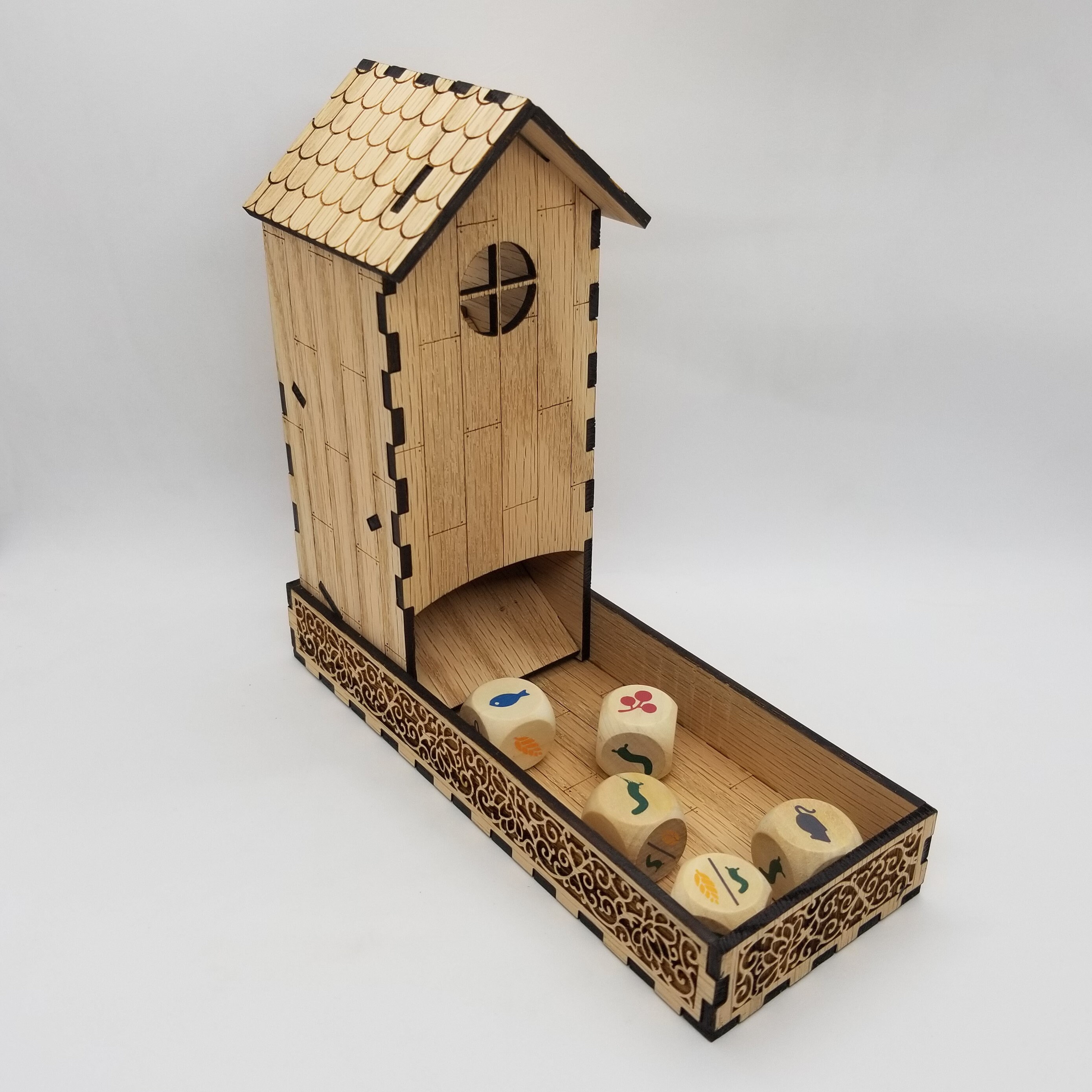 Wingspan Dice Tower Oak Pre Assembled Etsy