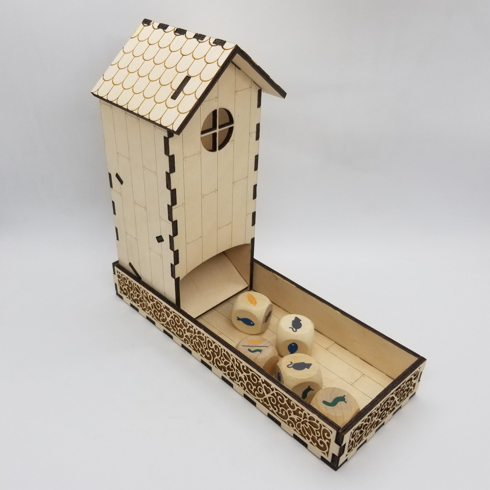 Wingspan Dice Tower Birch Pre Assembled Etsy