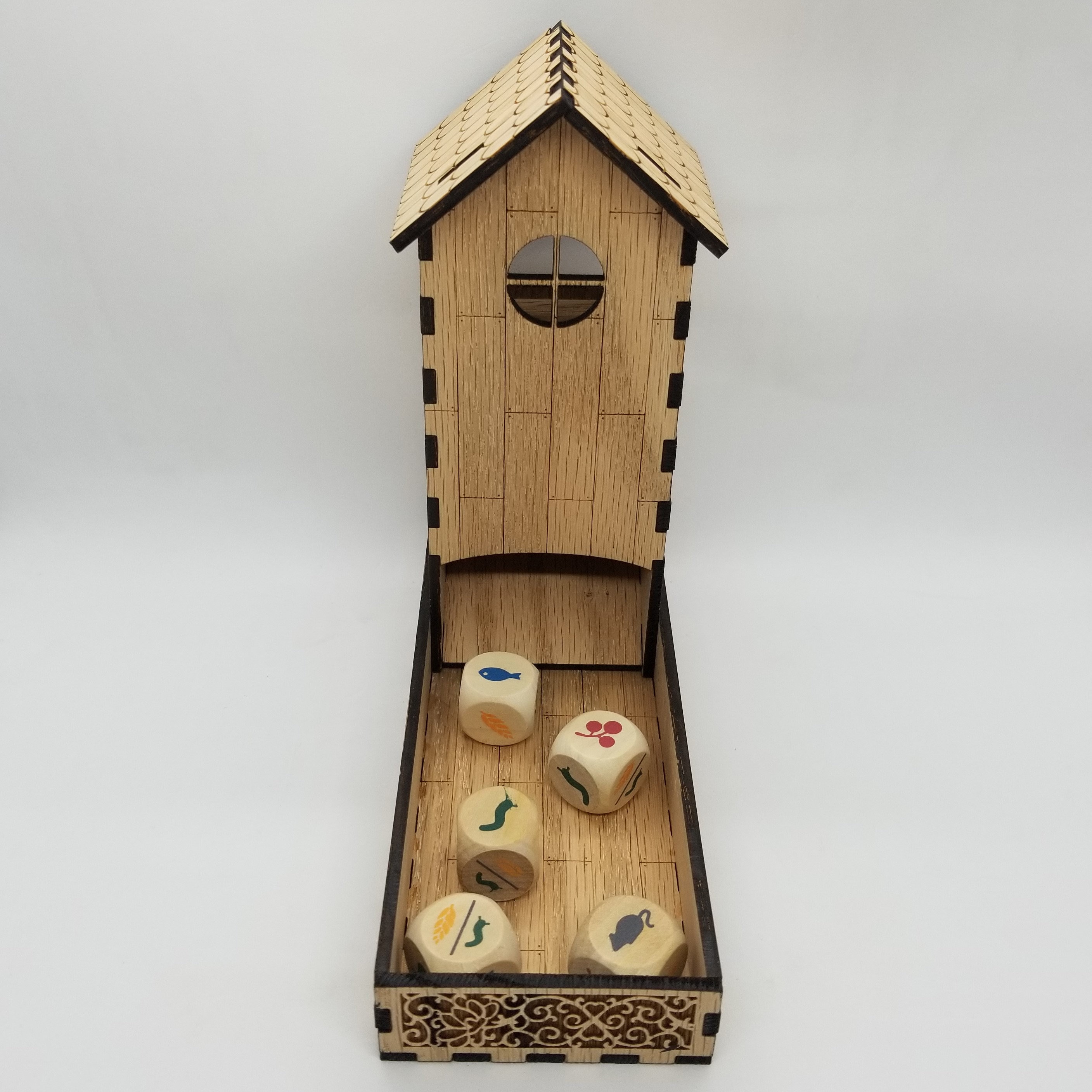 Wingspan Dice Tower Oak Pre Assembled Etsy