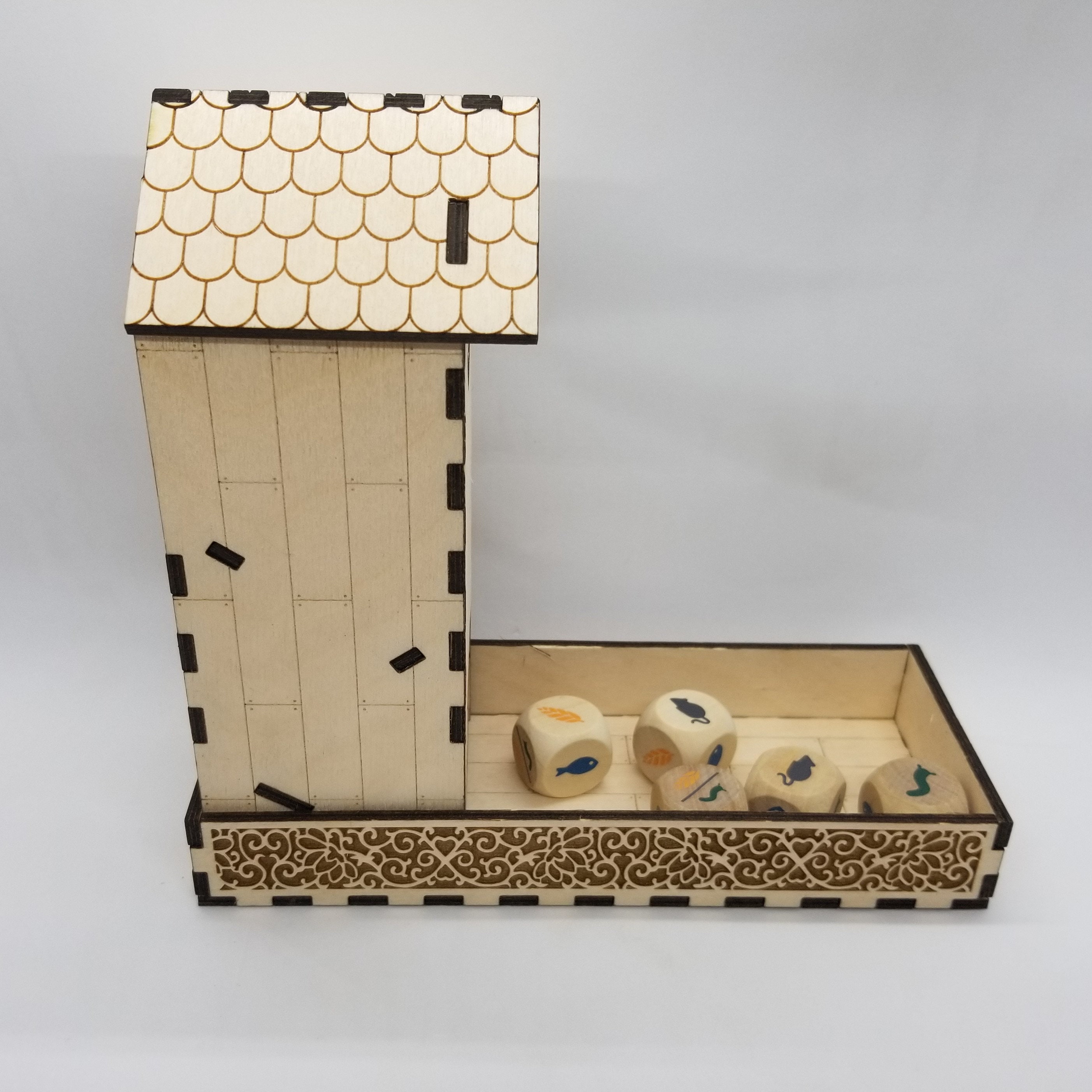 Wingspan Dice Tower Birch Pre Assembled Etsy