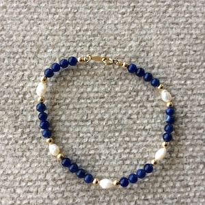 Pulseira de Lápis e Pérola de Água Doce