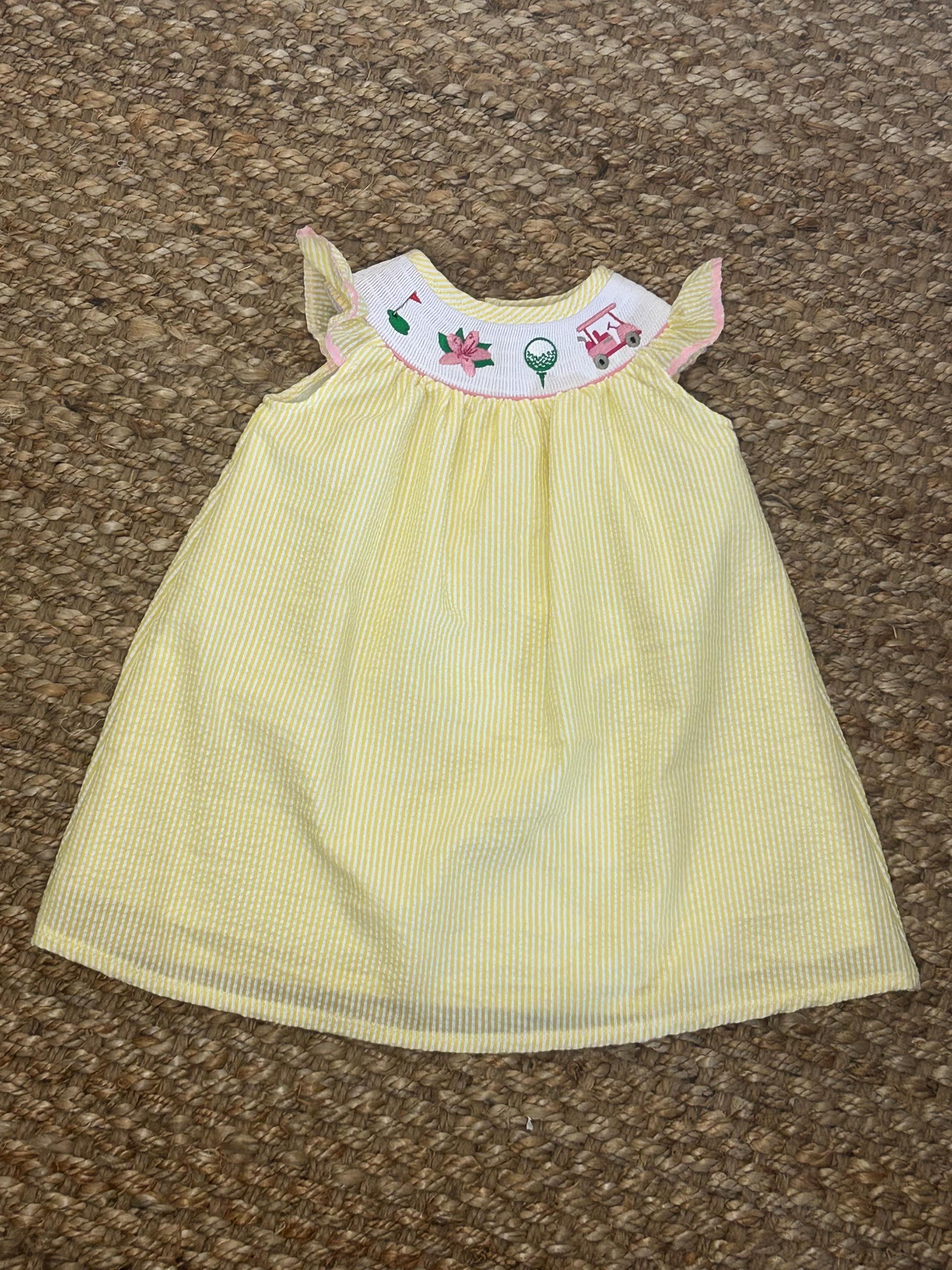 Yellow Smocked Dress - Etsy