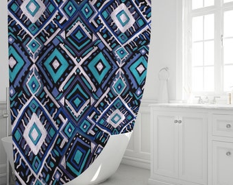 Shower Curtain 72x72 Geometric Abstract Southwest Inspired