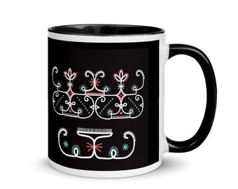 Abenaki Double Curve Mug with Color Inside