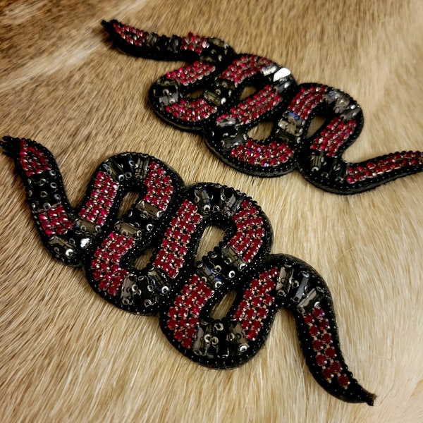 Slick Snake - Glam - Beaded Drop Earrings