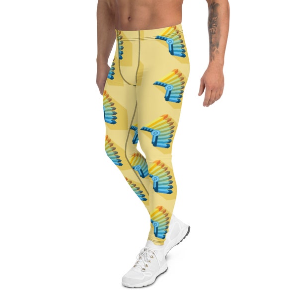 Coiffe Leggings homme - Fond jaune