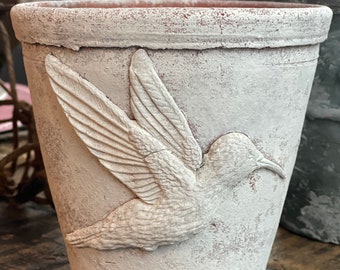 VINTAGE SEED POT - Hummingbird