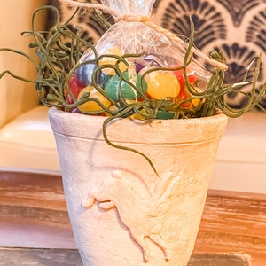 VINTAGE ENGLISH GARDEN Pot With Small Bunny image 6