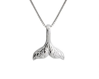 Nautical Sterling silver mermaid necklace Trendy jewelry Mermaid tail Whale tail Always be yourself unless you can be a mermaid